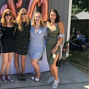 Light blue high low tunic dress